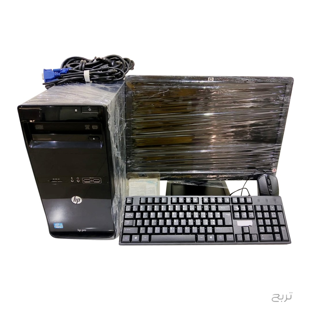 كمبيوتر مكتبي اتش بي hp مع شاشة للبيع